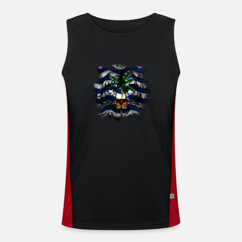 British Indian Ocean Territory Men's Functional Contrast Tank Top 