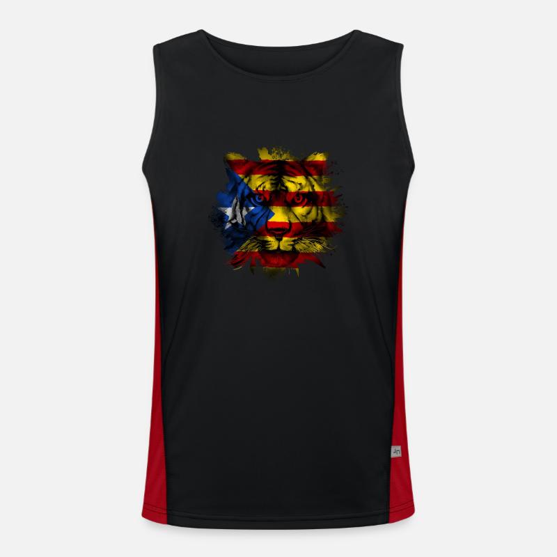 Katalonien Funktionelles Kontrast-Tank Top für Männer 