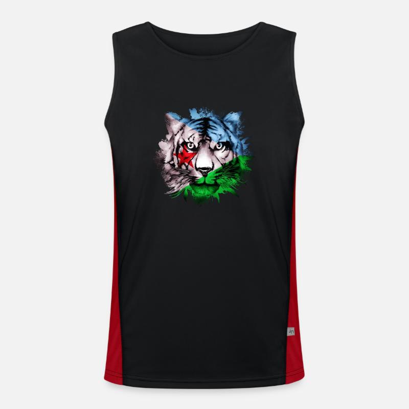 Dschibuti Funktionelles Kontrast-Tank Top für Männer 
