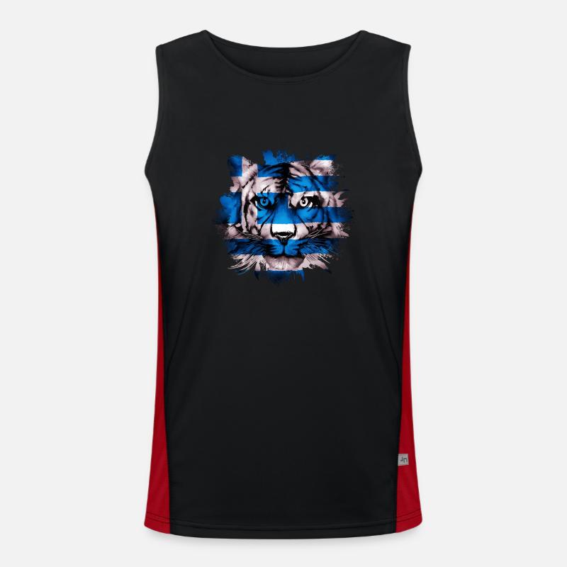 Greece Men's Functional Contrast Tank Top 