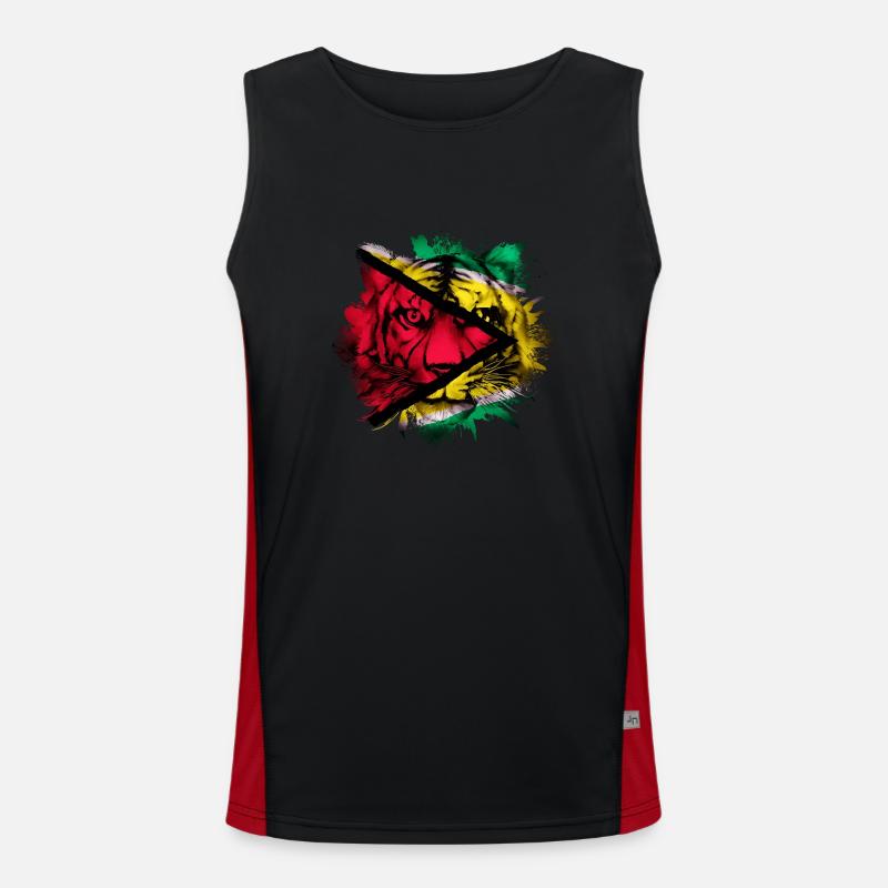 Guyana Funktionelles Kontrast-Tank Top für Männer 