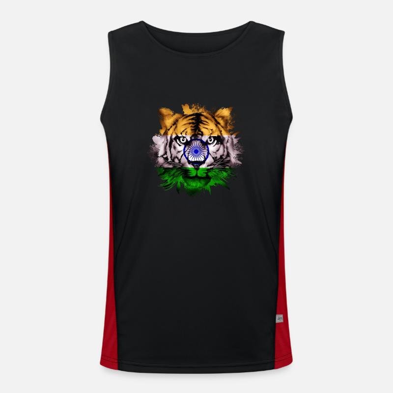 India Men's Functional Contrast Tank Top 
