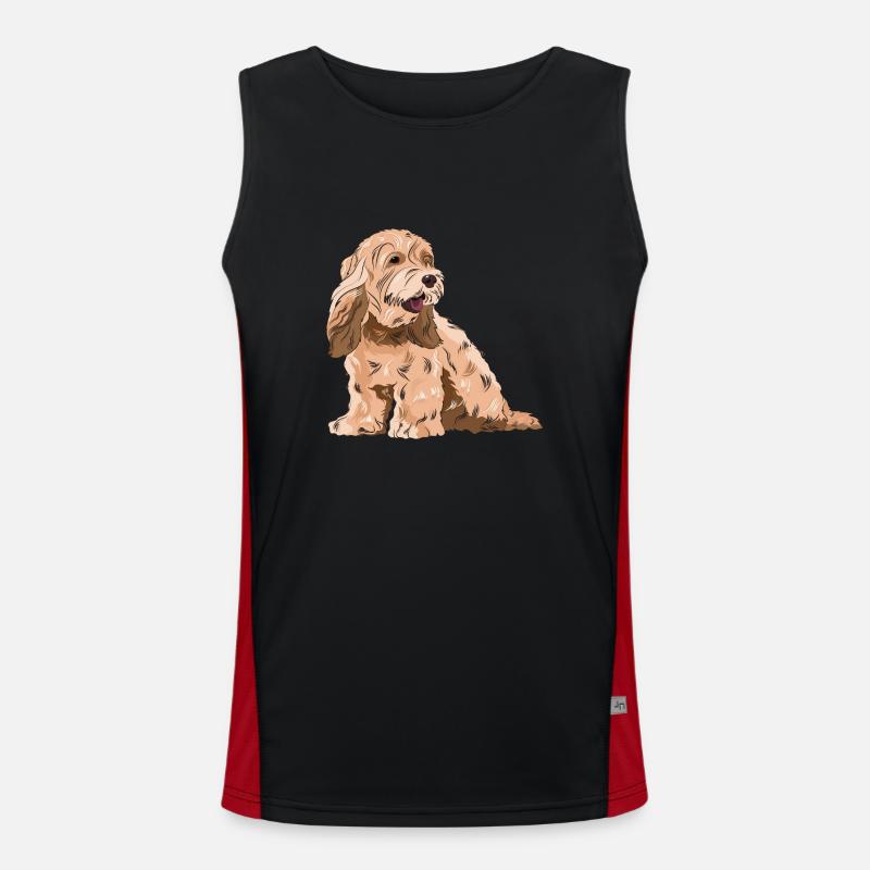 Cockapoo Dog Gift Men's Functional Contrast Tank Top 