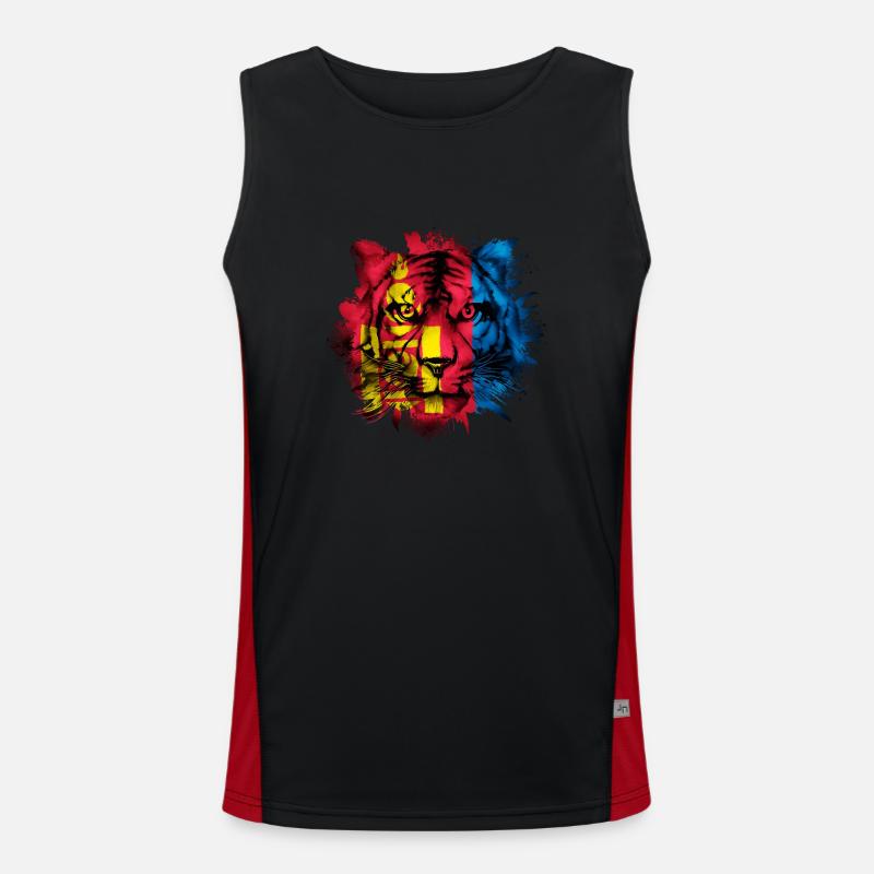 Mongolei Funktionelles Kontrast-Tank Top für Männer 