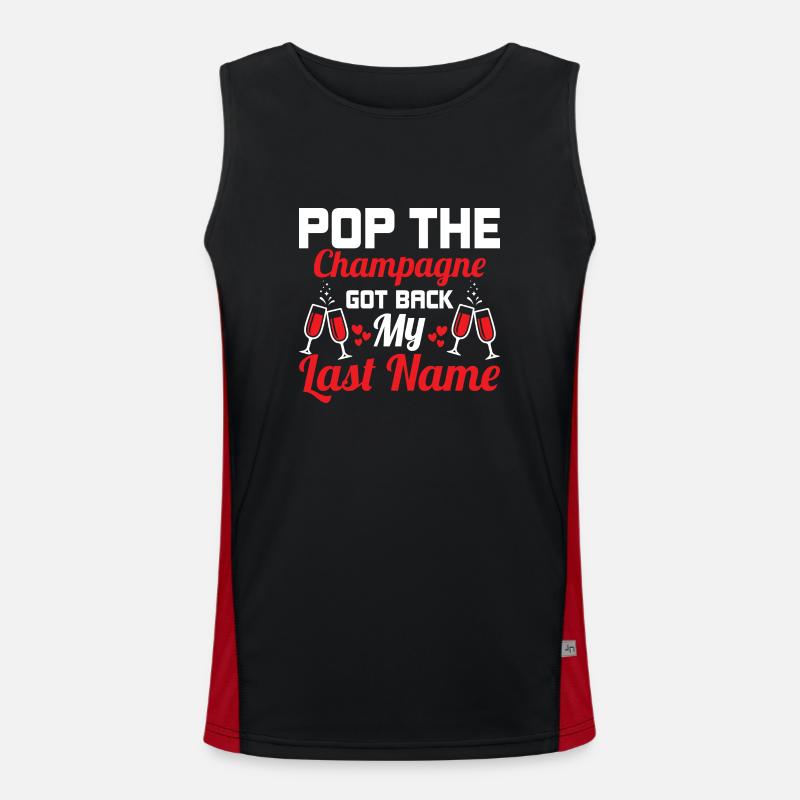 Pop The Got Back My Last Name Divorce Sq Funktionelles Kontrast-Tank Top für Männer 