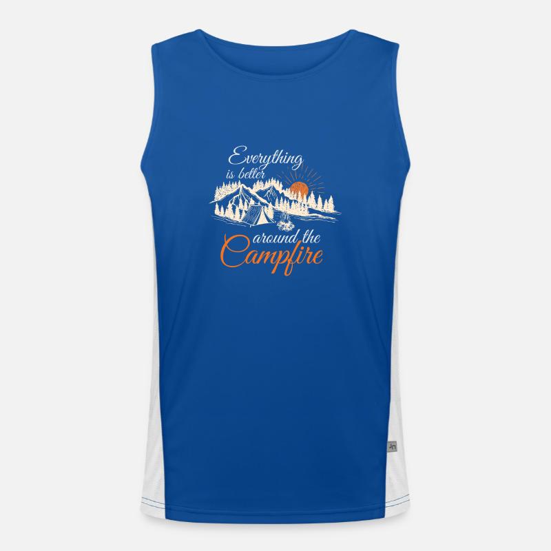 Everything is better around the Campfire Men's Functional Contrast Tank Top 