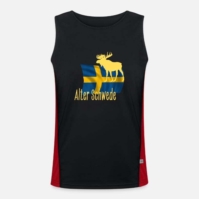 Alter Schwede Funktionelles Kontrast-Tank Top für Männer 
