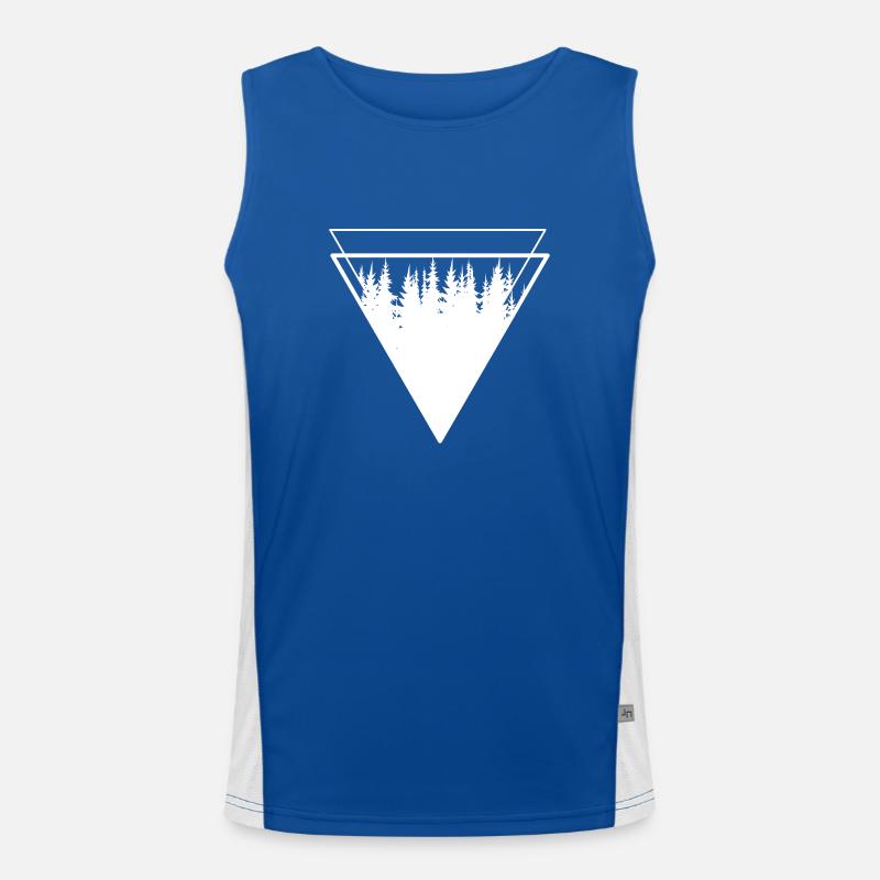 Forest Tree Environmental Protection Men's Functional Contrast Tank Top 