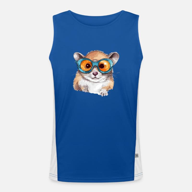 Nehmen Sie das Brillenhörnchen Funktionelles Kontrast-Tank Top für Männer 
