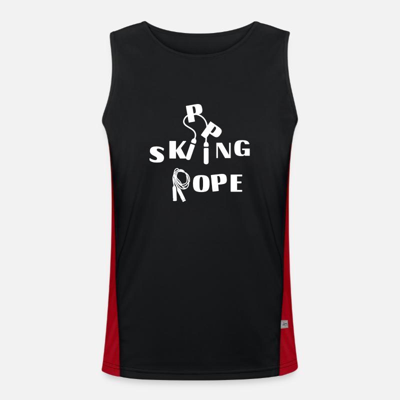 Springseil Seilkonstruktion für Seilspringer Funktionelles Kontrast-Tank Top für Männer 
