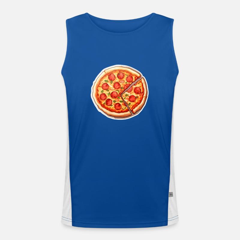 Salami à pizza bien garni Débardeur respirant contrasté Homme 