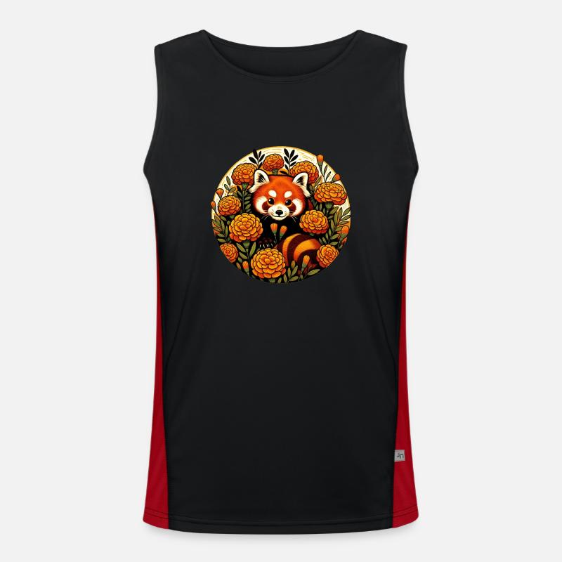 Kleiner Panda Funktionelles Kontrast-Tank Top für Männer 