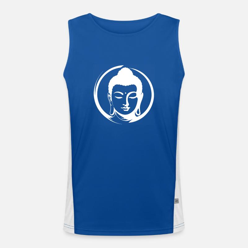 Buddha Funktionelles Kontrast-Tank Top für Männer 