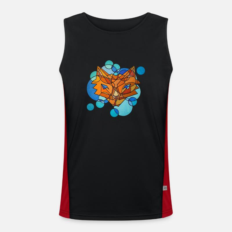 Fox Geometry Men's Functional Contrast Tank Top 