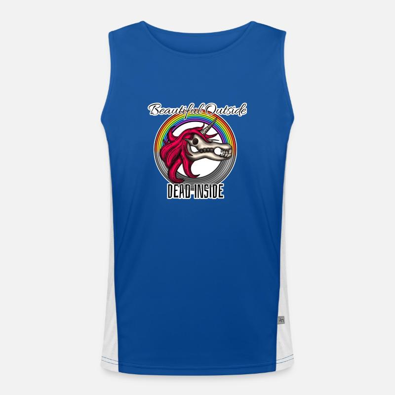 Beautiful Outside, Dead Inside Men's Functional Contrast Tank Top 