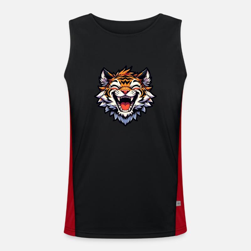 Bébé tigre rieur Débardeur respirant contrasté Homme 