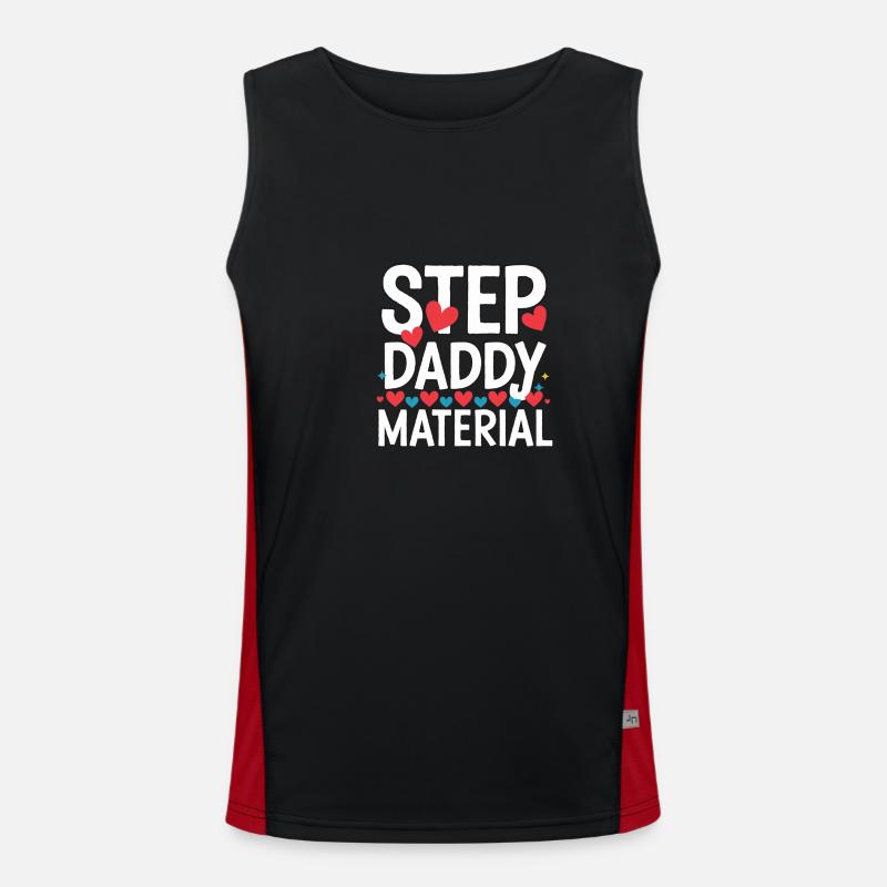 Step Daddy Material 15 Funktionelles Kontrast-Tank Top für Männer 