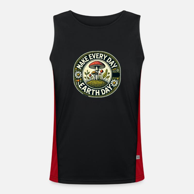 Make Every Day Earth Day Men's Functional Contrast Tank Top 