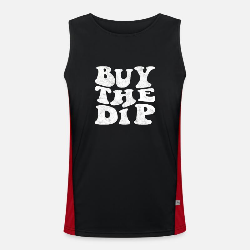Buy the dip! retro white Men's Functional Contrast Tank Top 