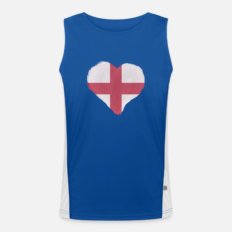 Angleterre Drapeau Vintage Drapeau anglais Utilisé Look Débardeur respirant contrasté Homme 