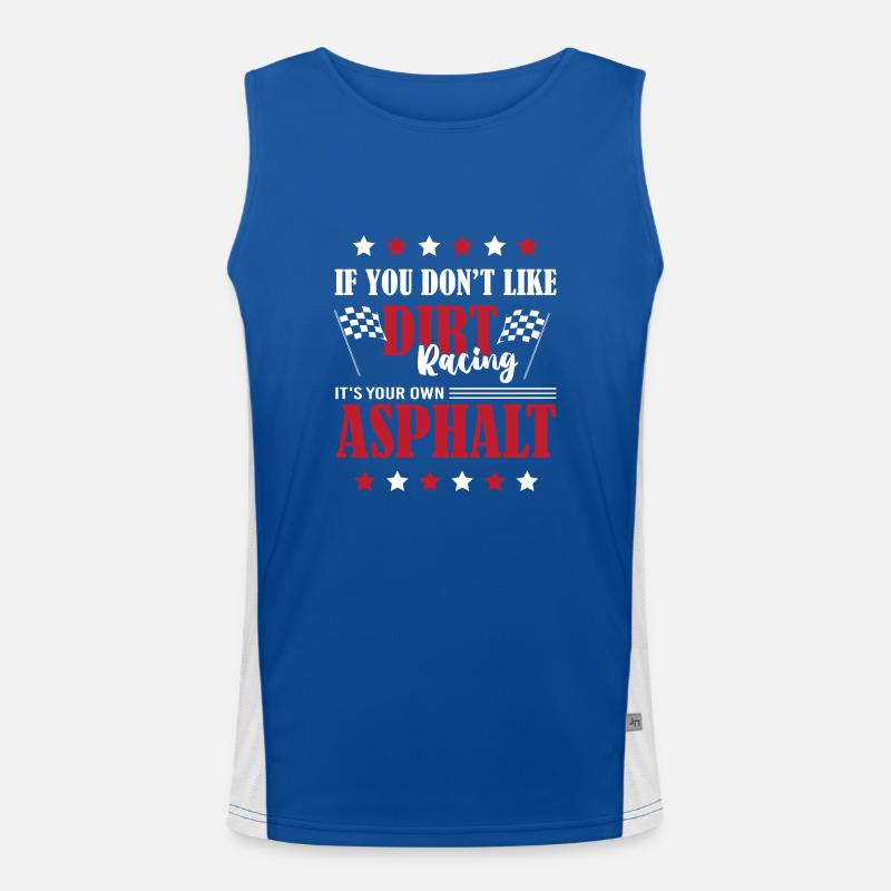 Dirt Track Racing Funktionelles Kontrast-Tank Top für Männer 