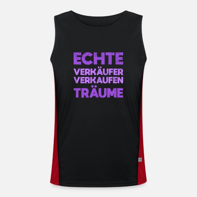 Echte Verkäufer Verkaufen Träume Funktionelles Kontrast-Tank Top für Männer 