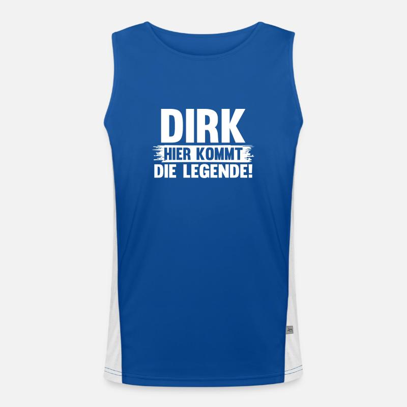 Vorname Dirk Funktionelles Kontrast-Tank Top für Männer 
