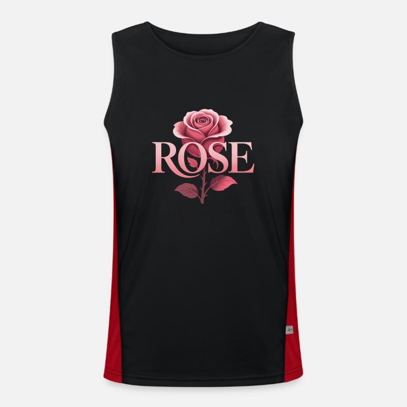 Rose - Logo botanique cool Débardeur respirant contrasté Homme 