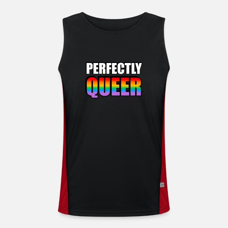 Perfekt queer Funktionelles Kontrast-Tank Top für Männer 