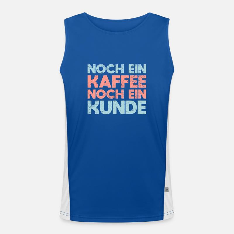 Noch Ein Kaffee, Noch Ein Kunde Funktionelles Kontrast-Tank Top für Männer 