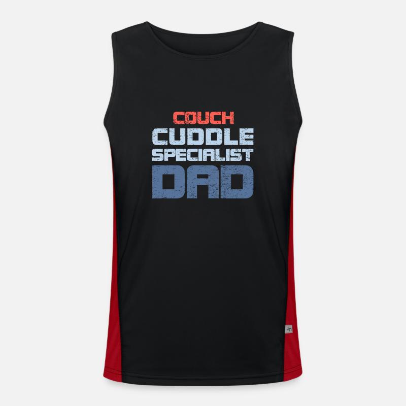 The Couch Cuddle Specialist Dad Funktionelles Kontrast-Tank Top für Männer 