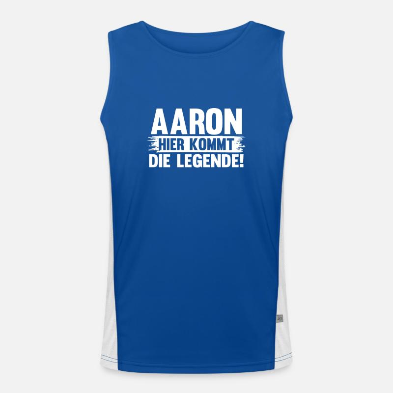 First name Aaron Men's Functional Contrast Tank Top 