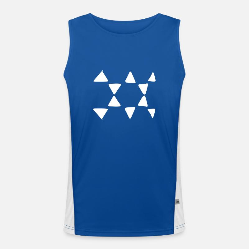 Triangular Pattern Triangular Shapes Men's Functional Contrast Tank Top 