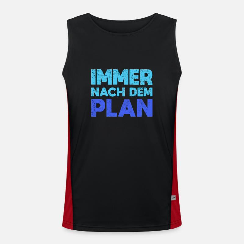 Immer Nach Dem Plan Funktionelles Kontrast-Tank Top für Männer 