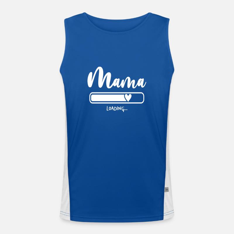 Mum loading mama mom Men's Functional Contrast Tank Top 
