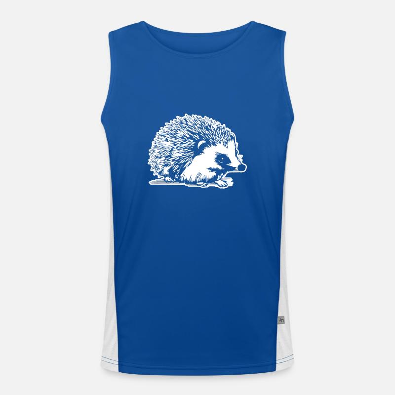 Igel Wald Stachelig Tier Funktionelles Kontrast-Tank Top für Männer 