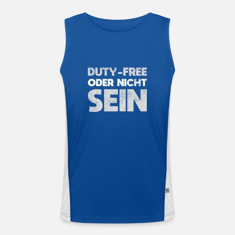 Duty-Free Oder Nicht Sein Funktionelles Kontrast-Tank Top für Männer 