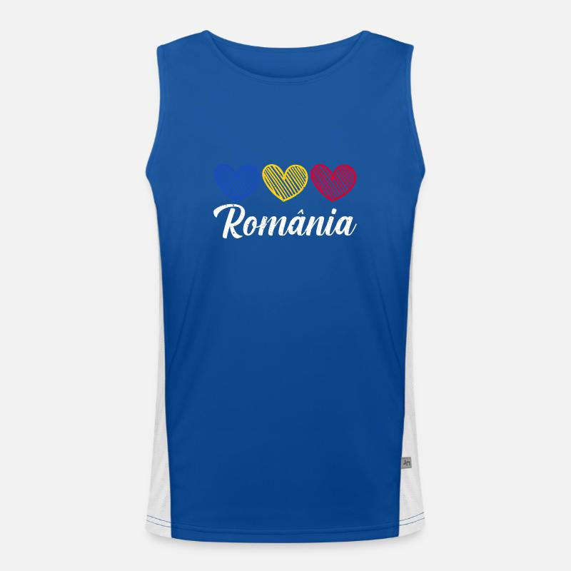 Rumänen Rumänien Funktionelles Kontrast-Tank Top für Männer 