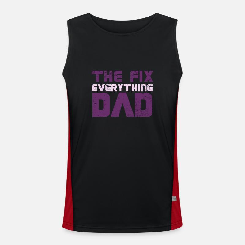 I Can Fix Everything Dad Funktionelles Kontrast-Tank Top für Männer 