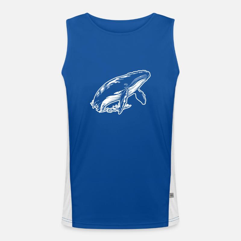 Baleine Poisson de mer Débardeur respirant contrasté Homme 