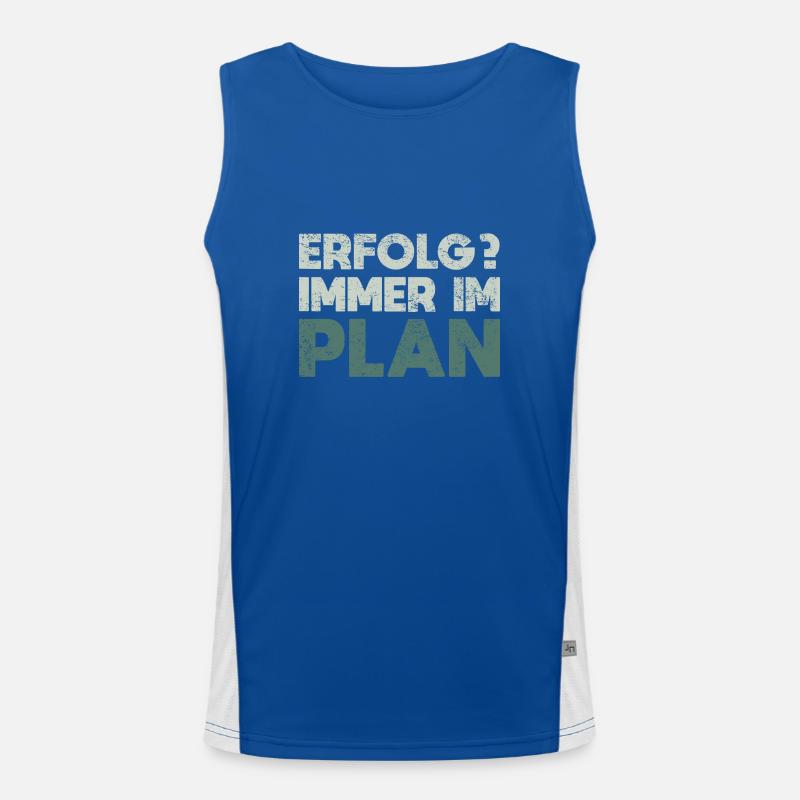 Erfolg? Immer Im Plan Funktionelles Kontrast-Tank Top für Männer 