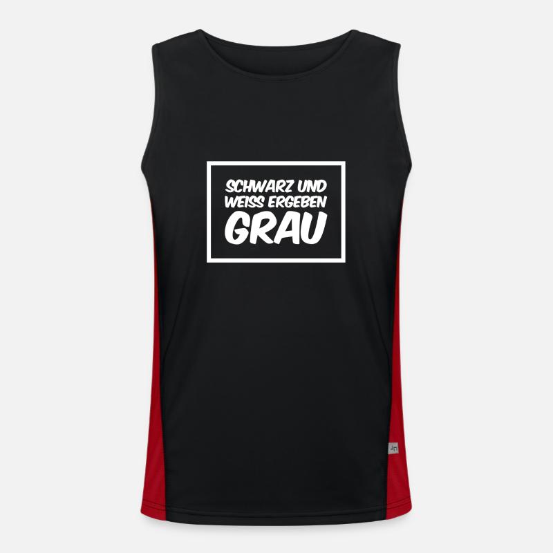 grau Funktionelles Kontrast-Tank Top für Männer 