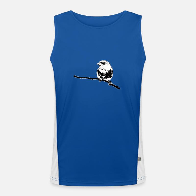 Greenfinch black white Men's Functional Contrast Tank Top 