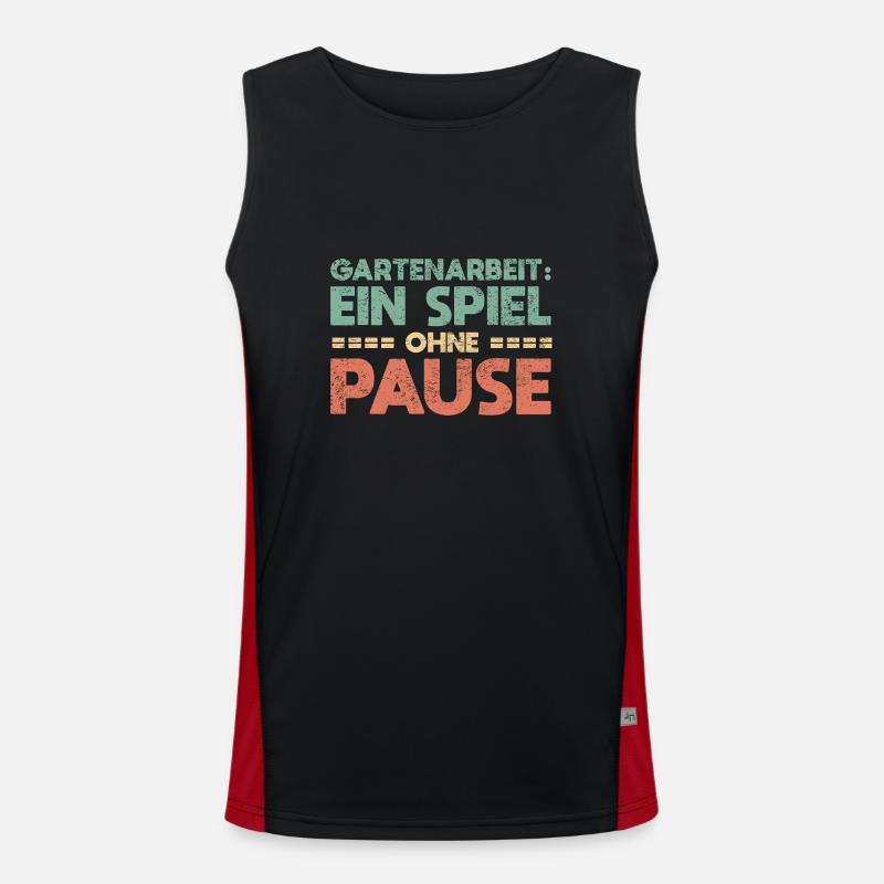 Gartenarbeit: Ein Spiel Ohne Pause Funktionelles Kontrast-Tank Top für Männer 