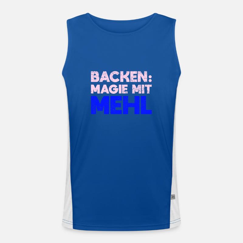 Backen: Magie Mit Mehl Funktionelles Kontrast-Tank Top für Männer 