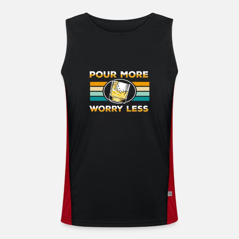 celebrate drink schnapps Men's Functional Contrast Tank Top 