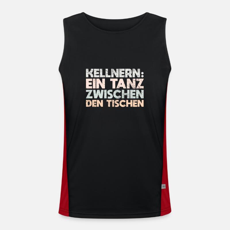 Kellnern: Ein Tanz Zwischen Den Tischen Funktionelles Kontrast-Tank Top für Männer 