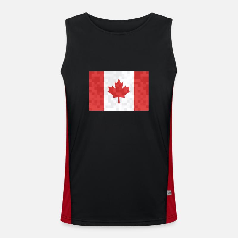 Canada Flag Maple Leaf Canadian Flag Canada Men's Functional Contrast Tank Top 