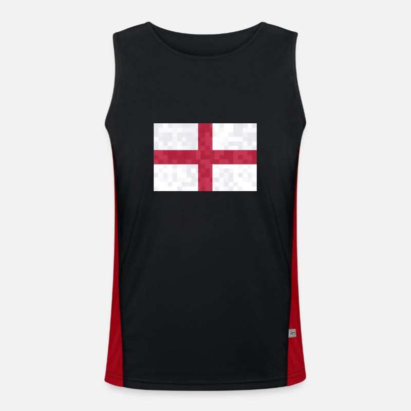Angleterre Drapeau Vintage Drapeau anglais Utilisé Look Débardeur respirant contrasté Homme 