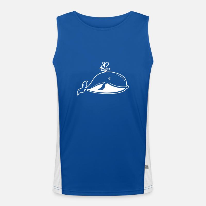 Baleine Poisson de mer Débardeur respirant contrasté Homme 